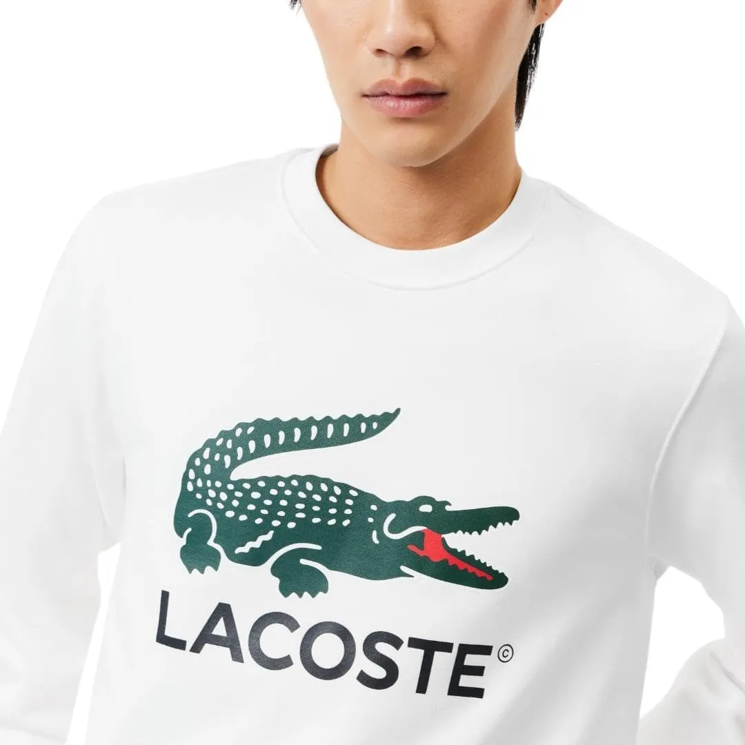 Lacoste Men's Crocodile Print Crew Neck Sweatshirt