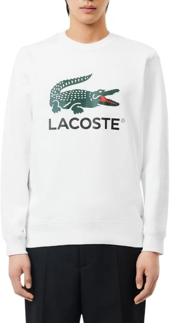 Lacoste Men's Crocodile Print Crew Neck Sweatshirt