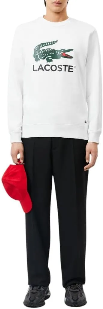 Lacoste Men's Crocodile Print Crew Neck Sweatshirt