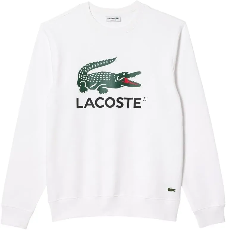 Lacoste Men's Crocodile Print Crew Neck Sweatshirt