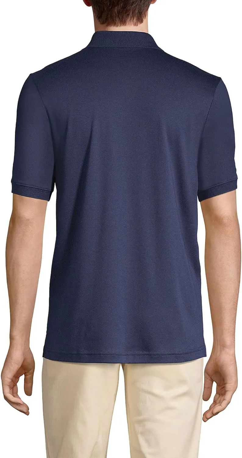 Lands' End Men's Short Sleeve American-Grown Supima Cotton Polo Shirt
