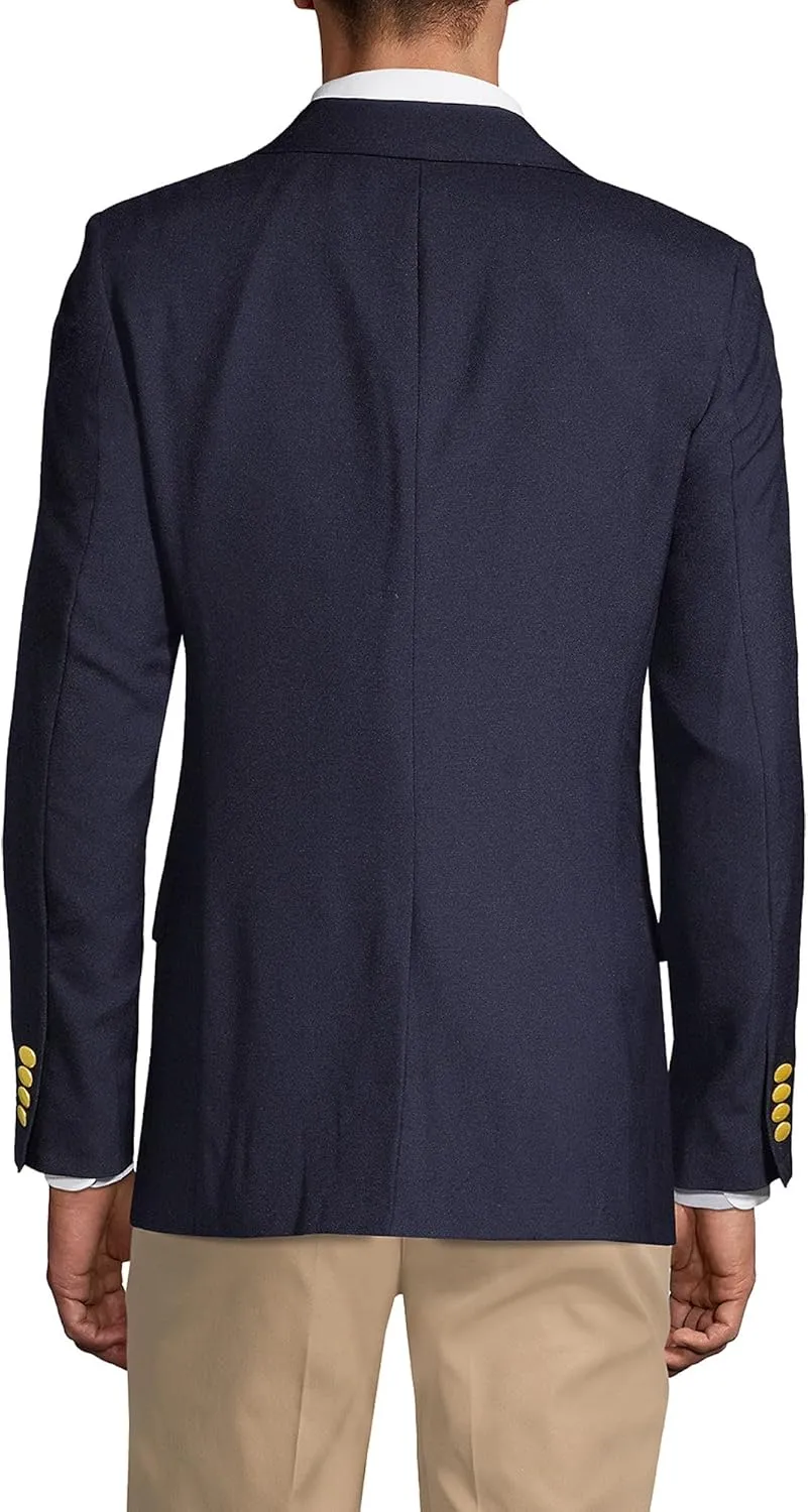 Lands' End School Uniform Men's Tailored Fit Hopsack Blazer