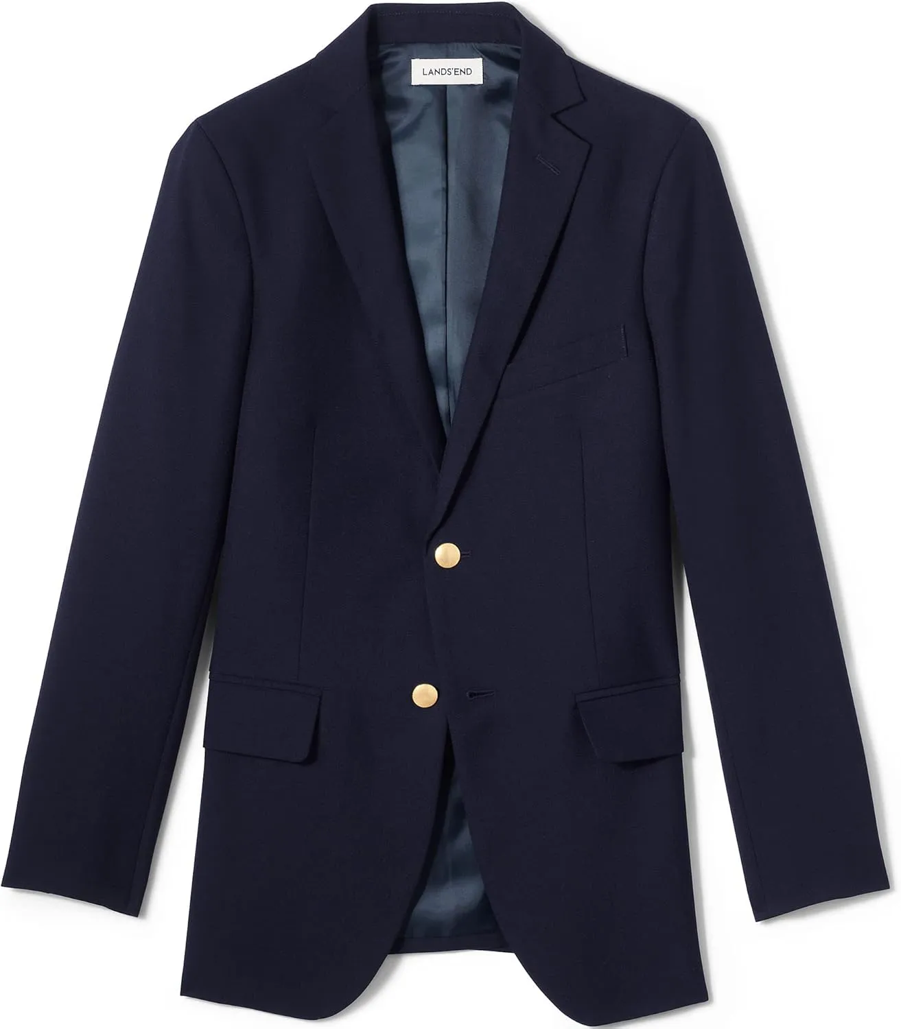 Lands' End School Uniform Men's Tailored Fit Hopsack Blazer