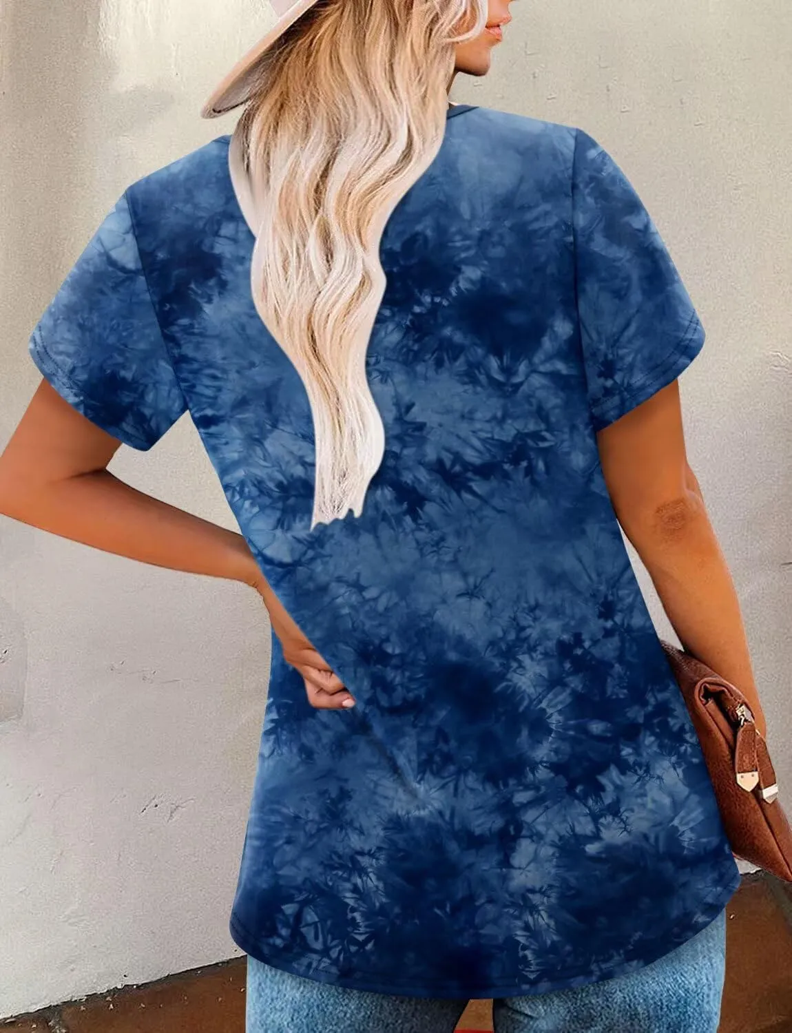 Magritta Womens Casual Tops Square Neck Short Sleeve Flowy Hem Boho Shirts Summer Fashion Pleat Tunic Blouses S-3XL