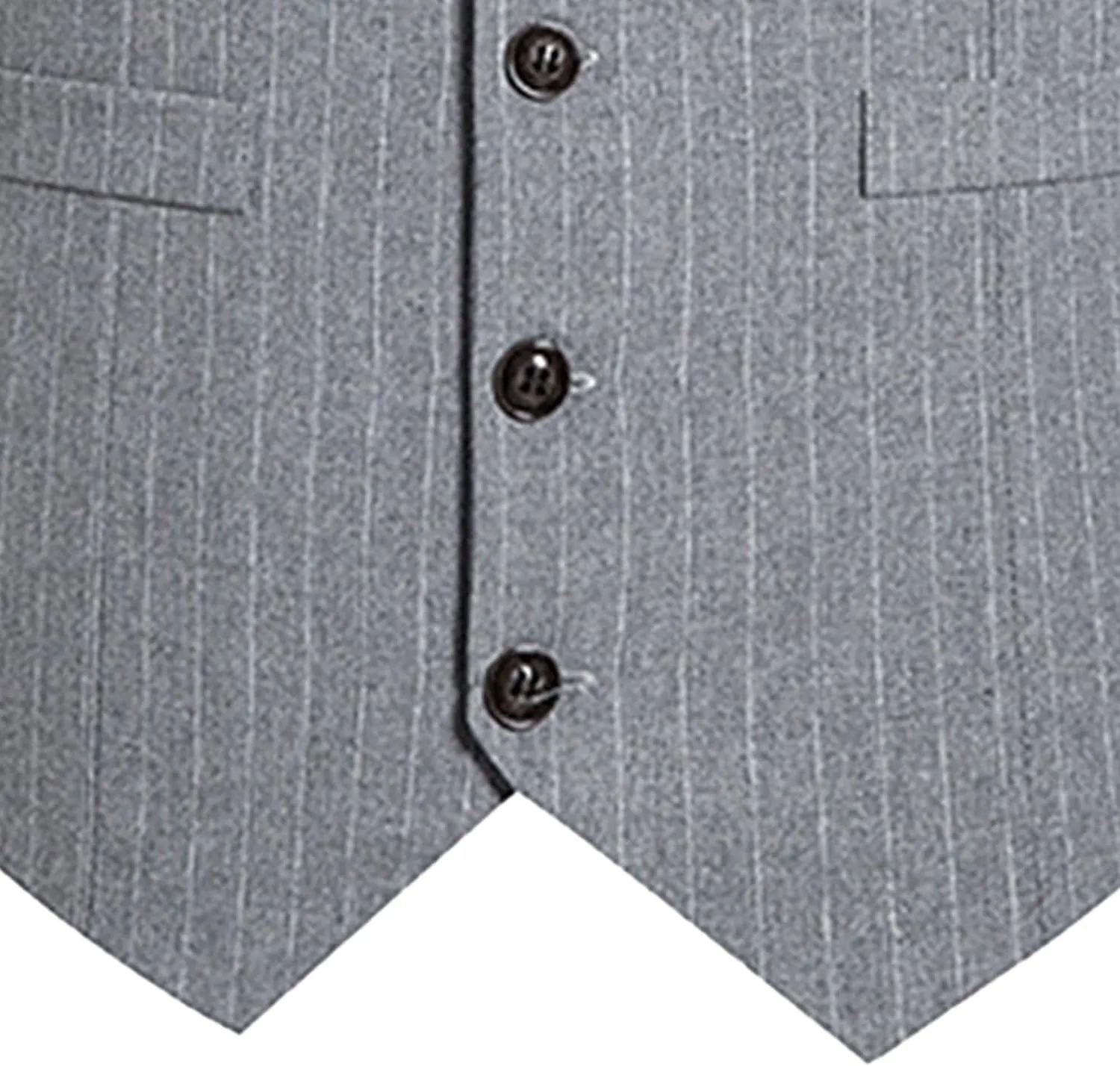 Maiyifu-GJ Men's Casual Pinstripe Dress Vests Formal Business Waistcoat Slim Fit Wedding Suit Vest for Suit or Tuxedo