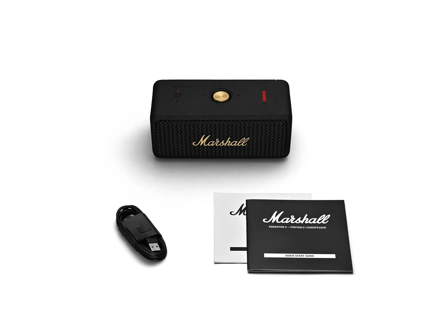 Marshall Emberton II 20 W Wireless Bluetooth Portable Speaker (Black & Brass)