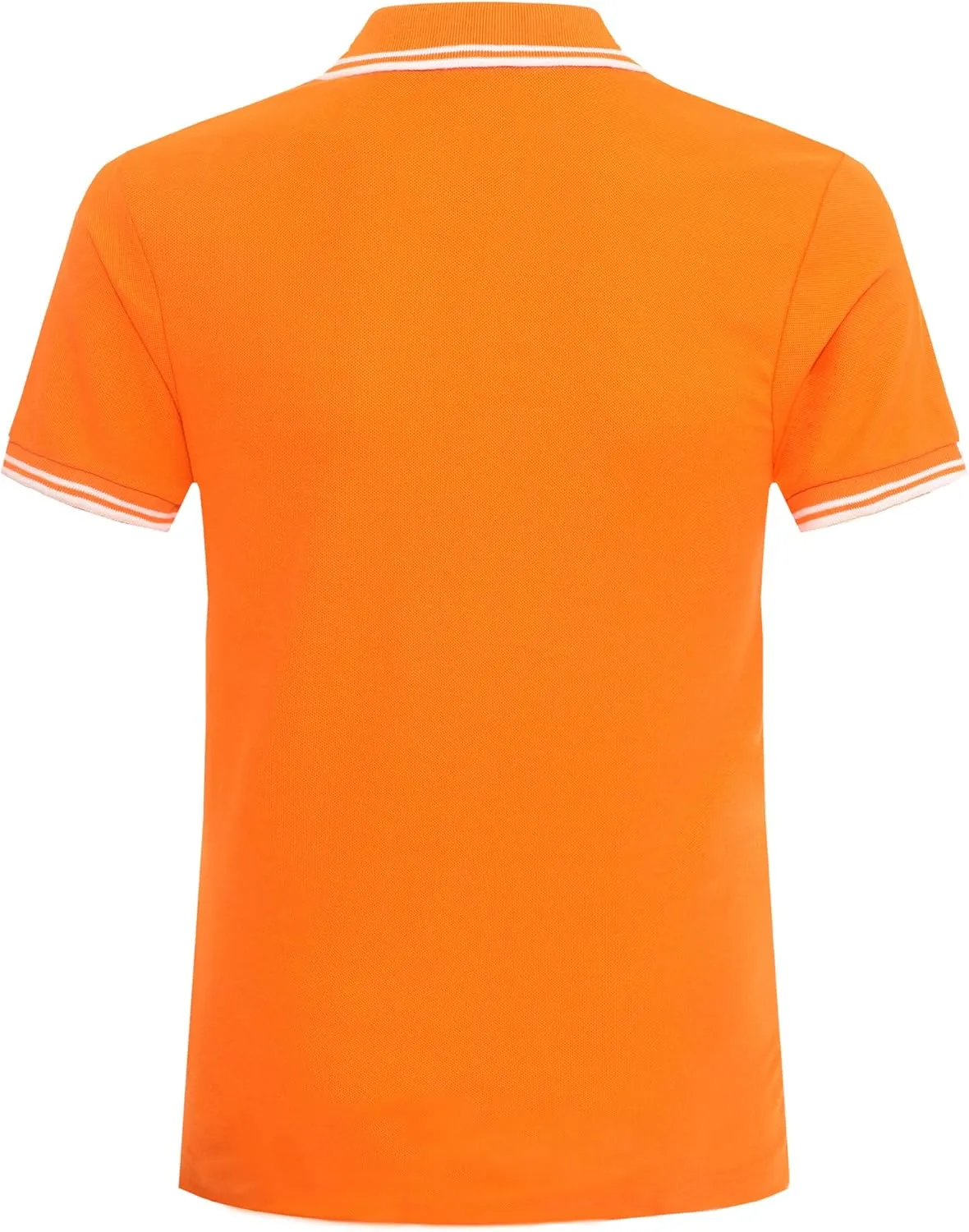 Men's Cotton Casual Polo Shirt Short Sleeve Striped Solid Golf Polo Shirts for Men Classic Pique Relaxed-Fit
