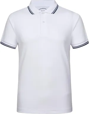 Men's Cotton Casual Polo Shirt Short Sleeve Striped Solid Golf Polo Shirts for Men Classic Pique Relaxed-Fit