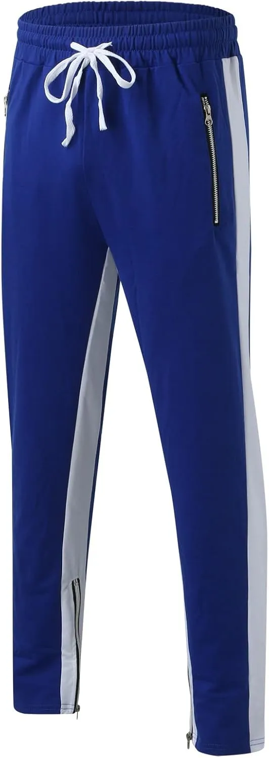 Mens Drawstring Athletic Cargo Joggers Pants Slim Fit Stretch with Pockets Casual Hiking Trousers Gym Sweatpants
