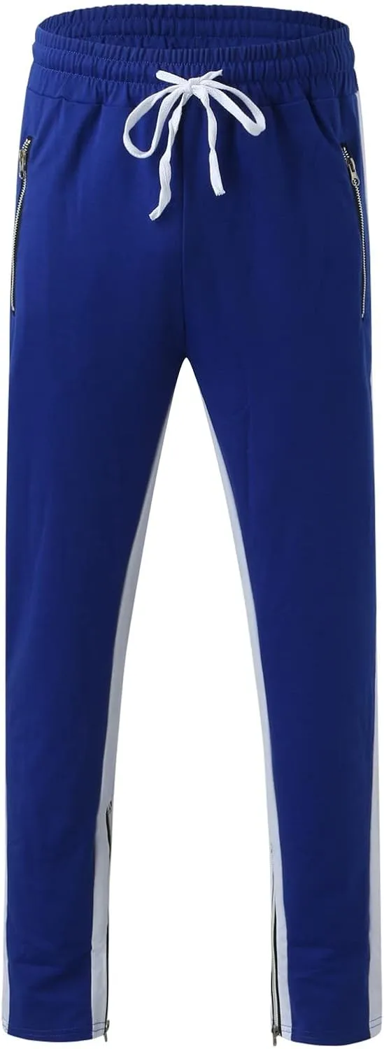 Mens Drawstring Athletic Cargo Joggers Pants Slim Fit Stretch with Pockets Casual Hiking Trousers Gym Sweatpants