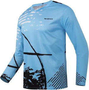 Men's Mountain Bike Jersey, Long Sleeve, Quick Dry, Off-Road Motocross Jersey, Downhill & Motocross Shirts