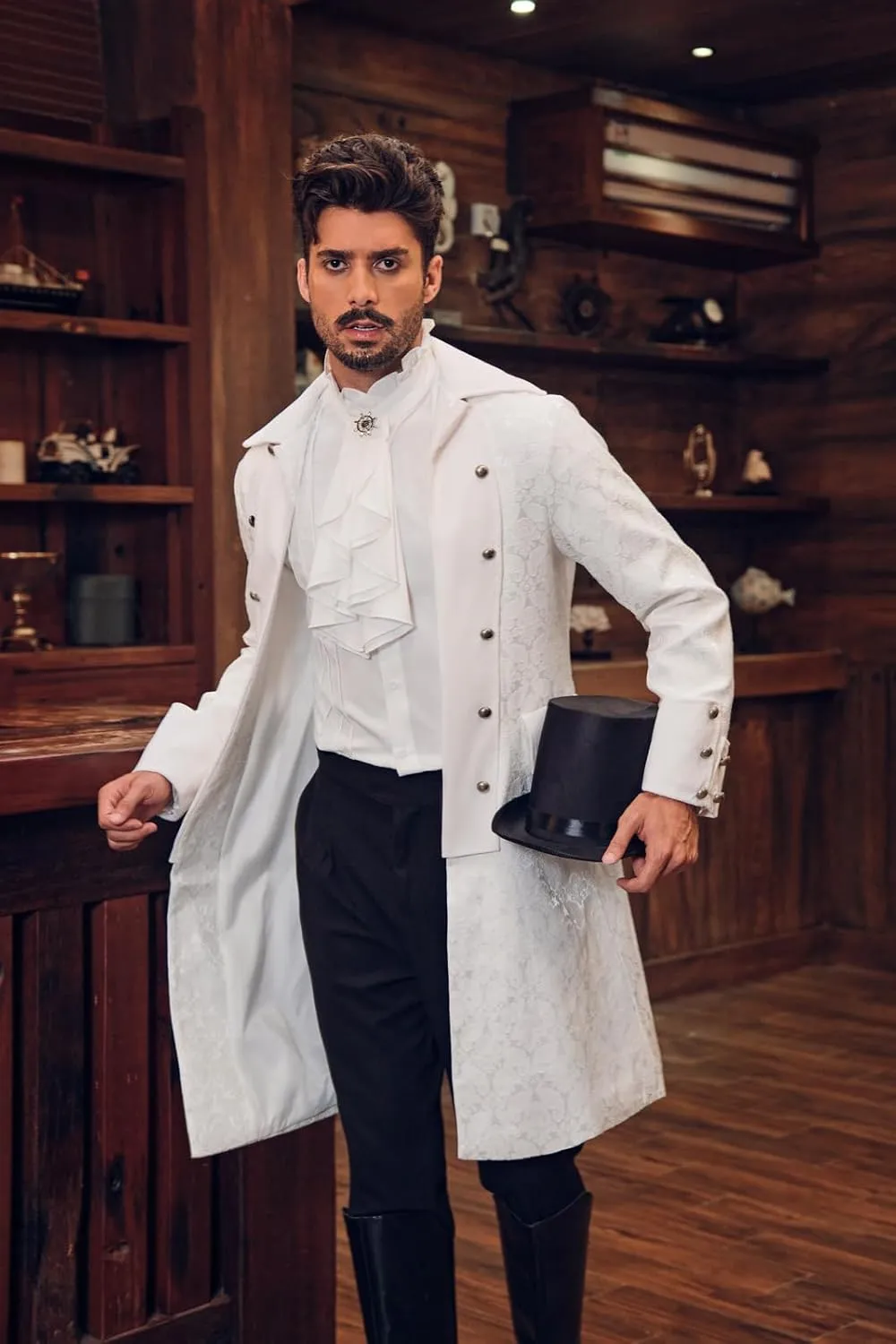 Mens Steampunk Medieval Jacket Pirate Viking Renaissance Costume Formal Tailcoat Gothic Victorian Halloween Tuxedo Coats