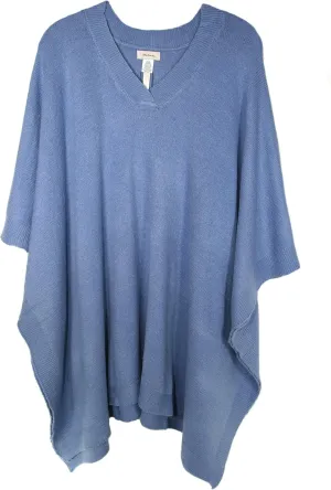 Modena Women's ExtraSoft Fine Knit Pullover Poncho. Sleeveless, Open Sides. V Neck Easy On and Off.
