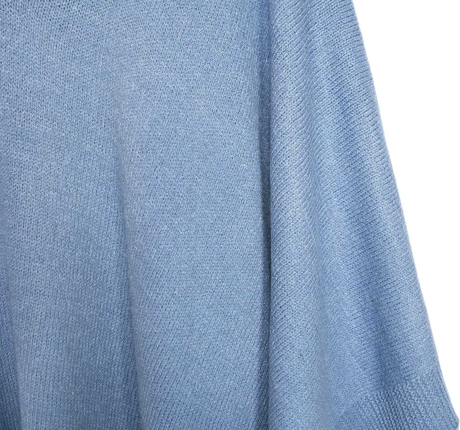 Modena Women's ExtraSoft Fine Knit Pullover Poncho. Sleeveless, Open Sides. V Neck Easy On and Off.