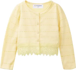 Mud Kingdom Little Girls Long Sleeve Bolero Shrug Lace Short Cardigan