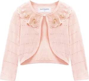 Mud Kingdom Little Girls Long Sleeve Bolero Shrug Lace Short Cardigan