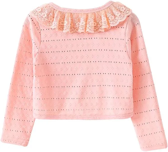 Mud Kingdom Little Girls Long Sleeve Bolero Shrug Lace Short Cardigan