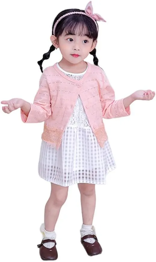 Mud Kingdom Little Girls Long Sleeve Bolero Shrug Lace Short Cardigan