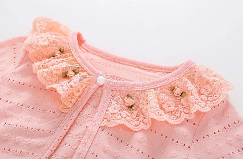 Mud Kingdom Little Girls Long Sleeve Bolero Shrug Lace Short Cardigan
