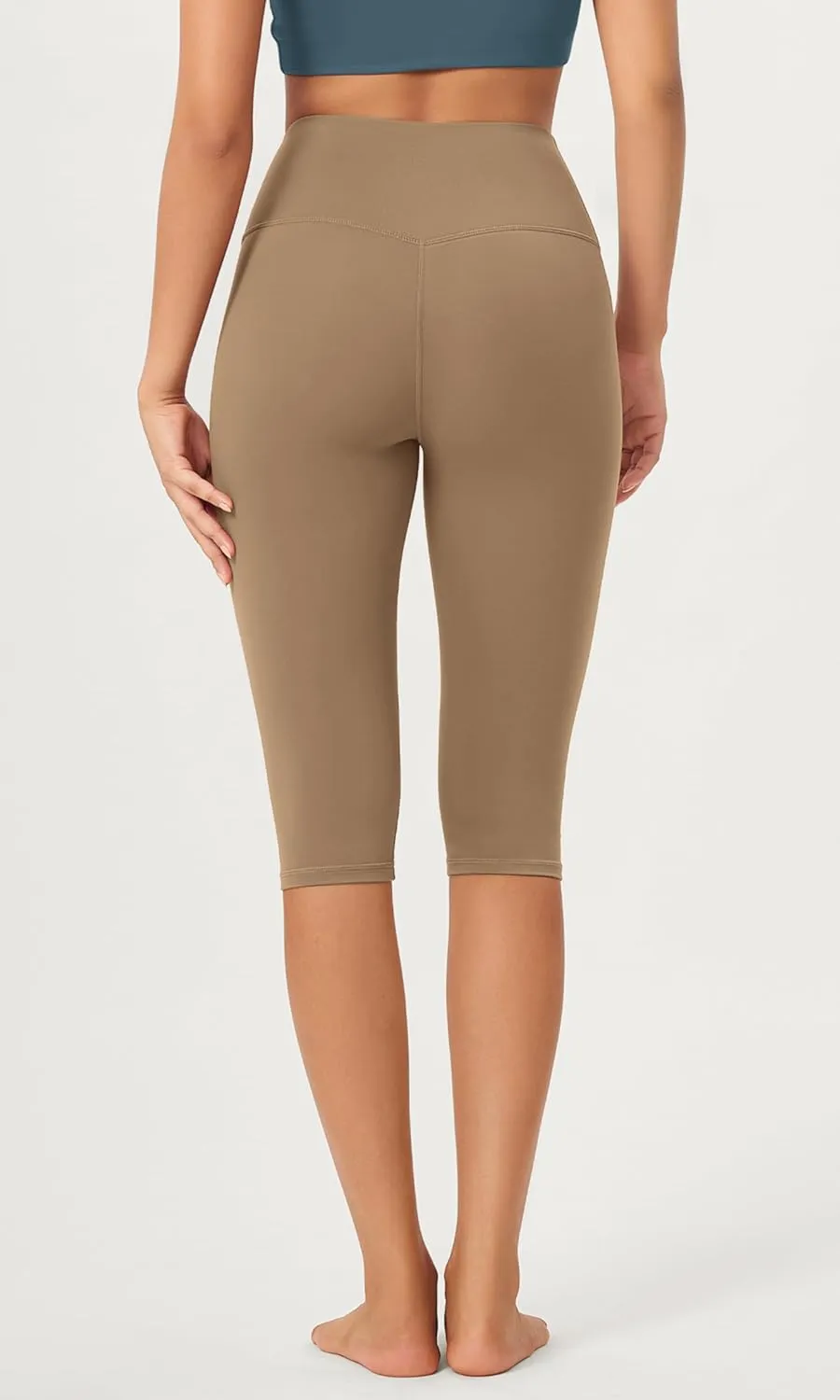 ODODOS 2-Pack Buttery Soft Lounge Yoga Capris for Women, 14" / 19" / 21" High Waist Capri Leggings