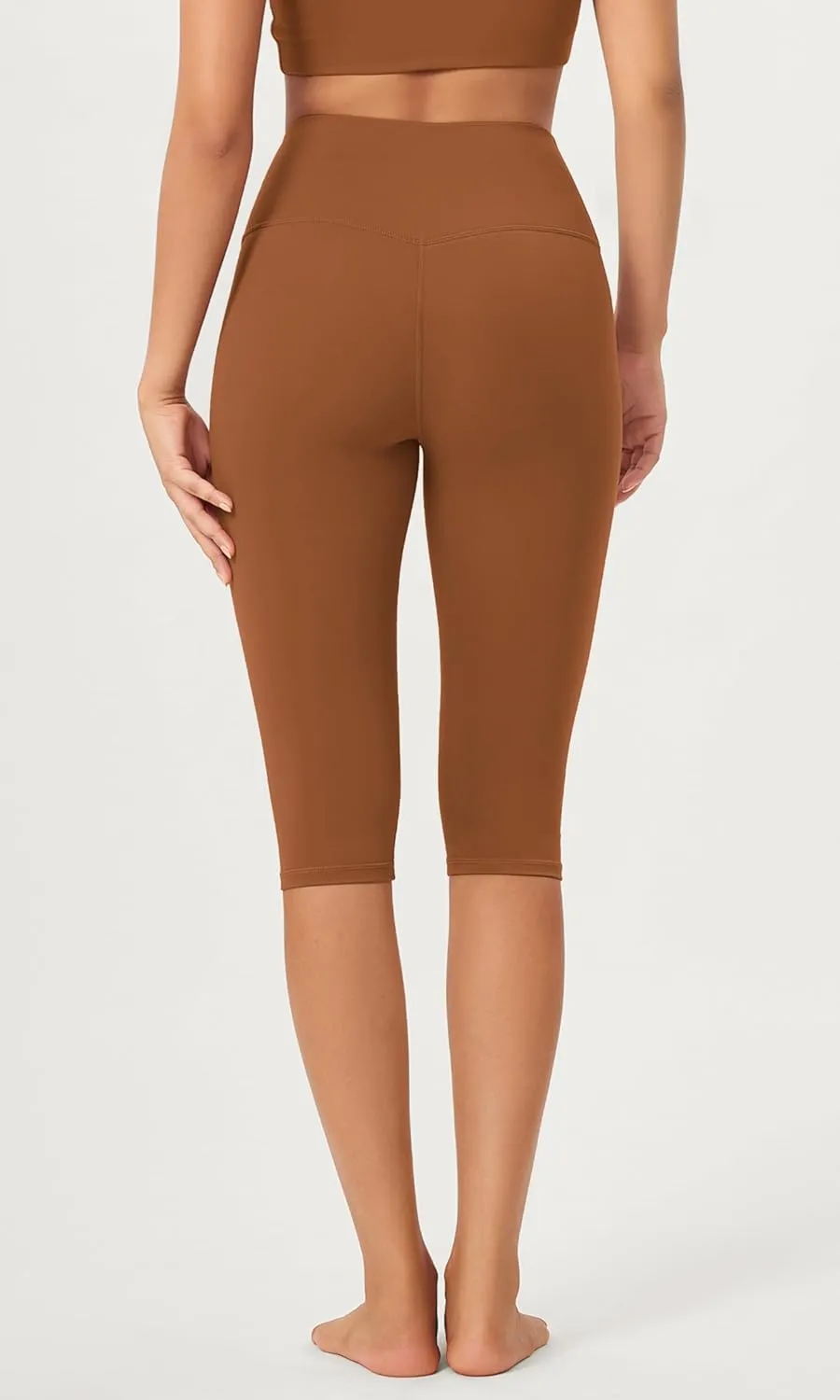 ODODOS 2-Pack Buttery Soft Lounge Yoga Capris for Women, 14" / 19" / 21" High Waist Capri Leggings