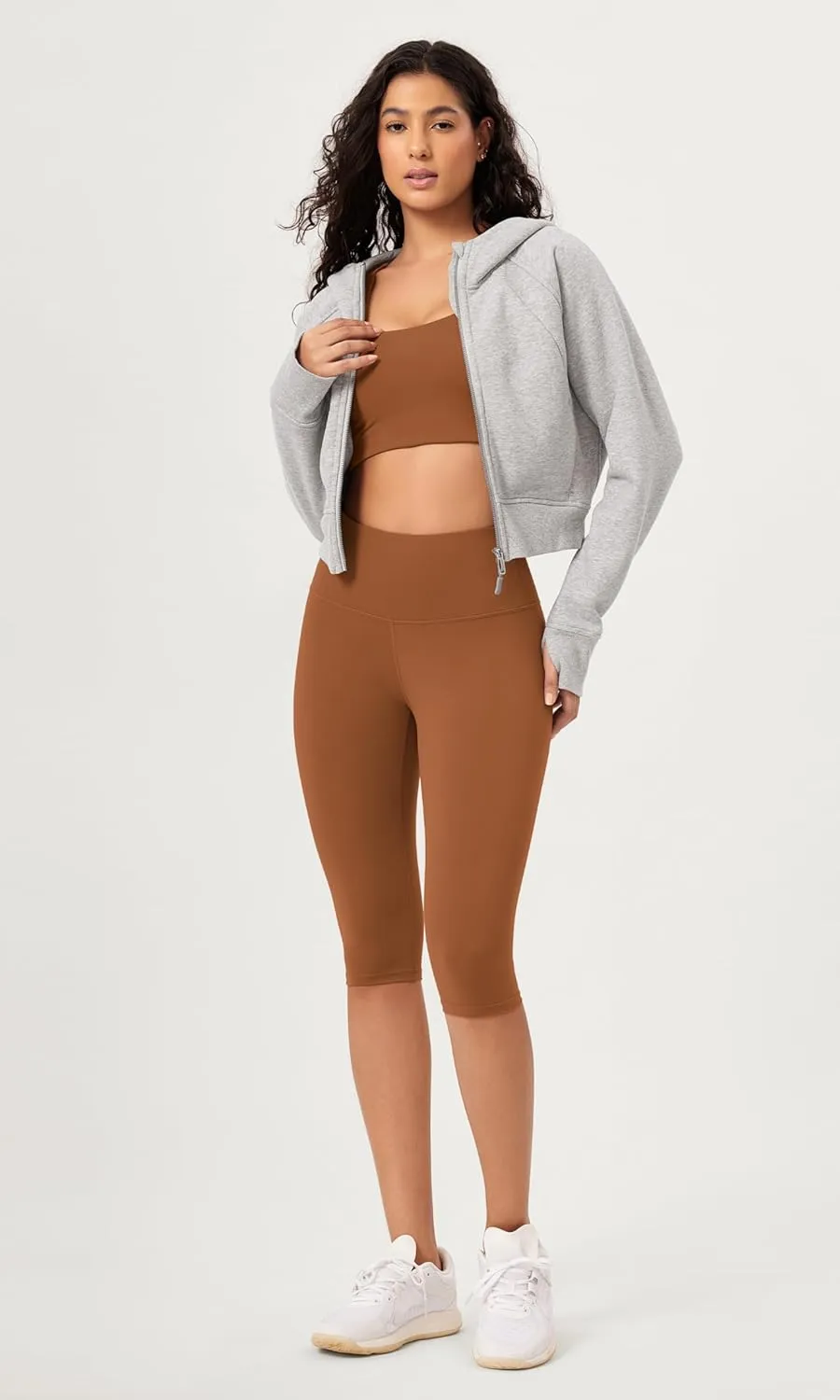 ODODOS 2-Pack Buttery Soft Lounge Yoga Capris for Women, 14" / 19" / 21" High Waist Capri Leggings