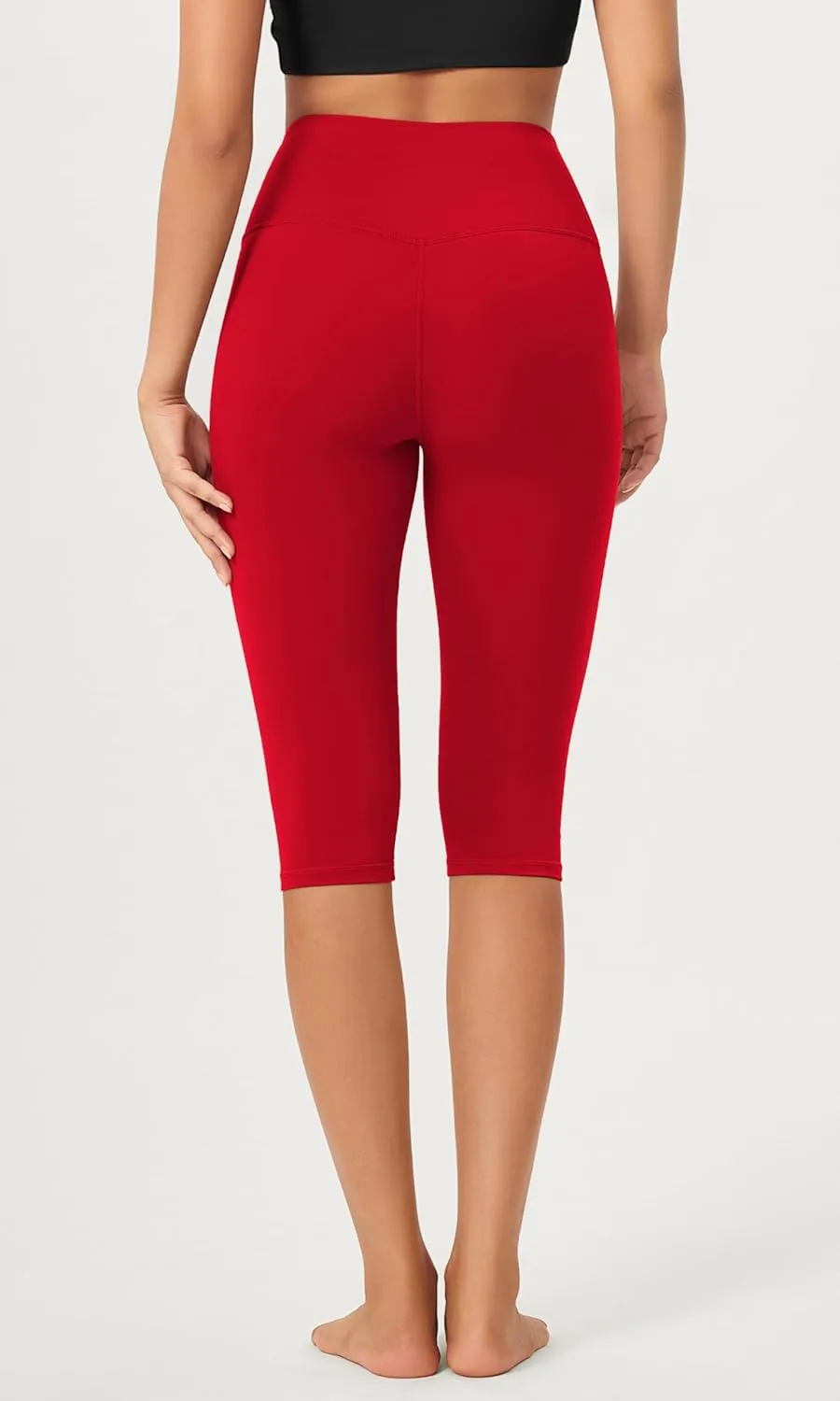 ODODOS 2-Pack Buttery Soft Lounge Yoga Capris for Women, 14" / 19" / 21" High Waist Capri Leggings