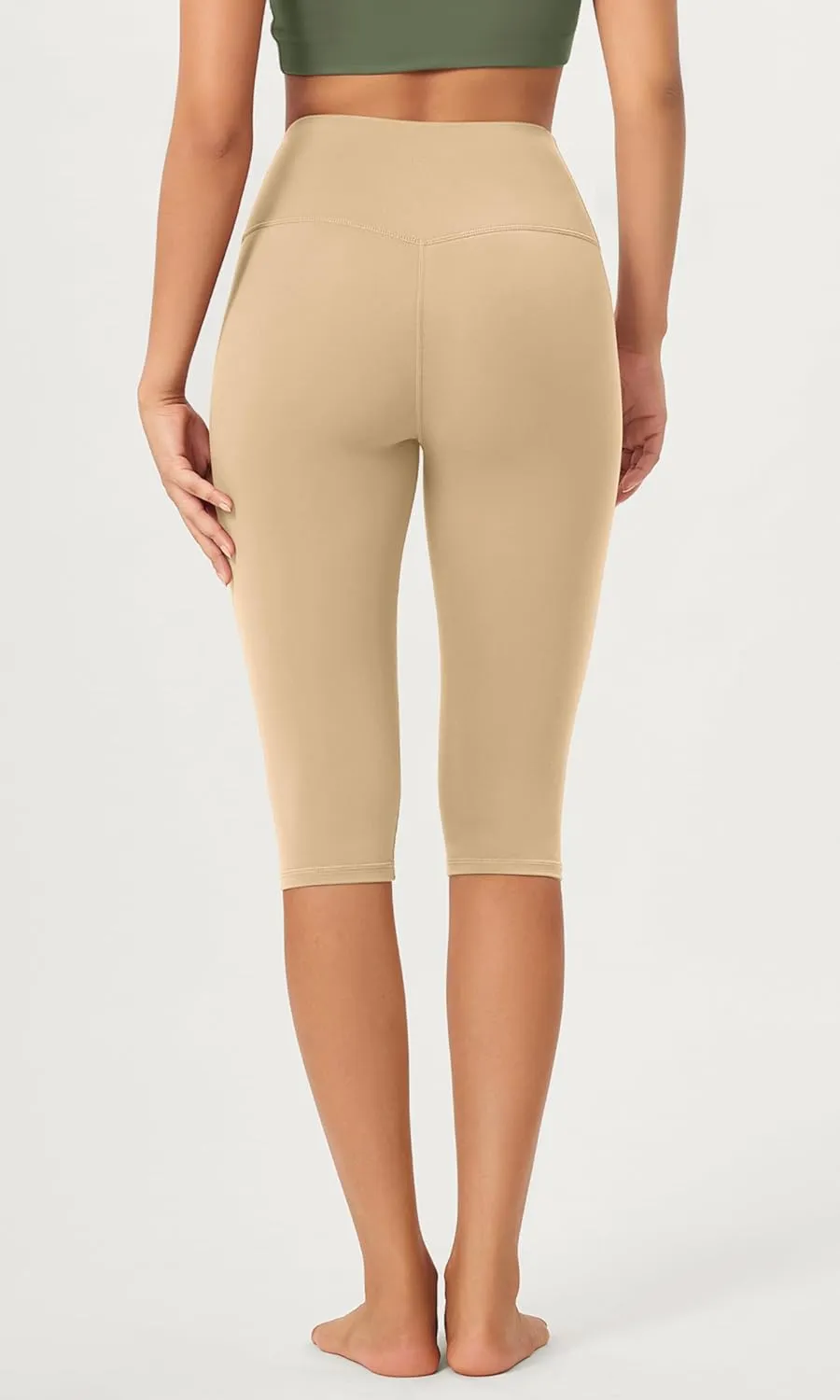 ODODOS 2-Pack Buttery Soft Lounge Yoga Capris for Women, 14" / 19" / 21" High Waist Capri Leggings