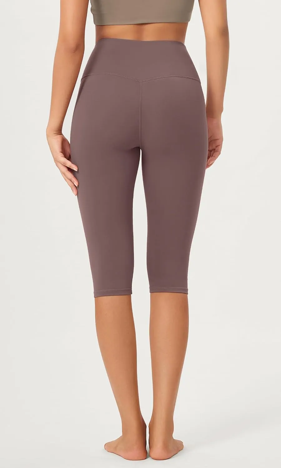 ODODOS 2-Pack Buttery Soft Lounge Yoga Capris for Women, 14" / 19" / 21" High Waist Capri Leggings
