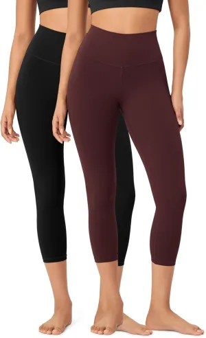 ODODOS 2-Pack Buttery Soft Lounge Yoga Leggings for Women 23" / 25" /28" High Waist Yoga Pants