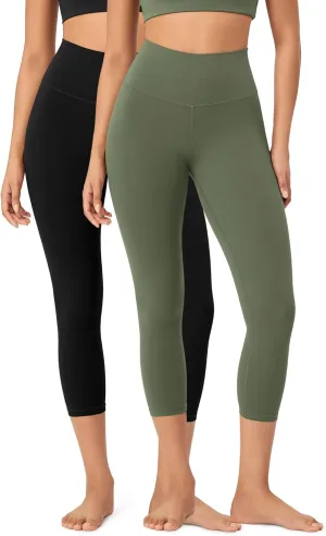 ODODOS 2-Pack Buttery Soft Lounge Yoga Leggings for Women 23" / 25" /28" High Waist Yoga Pants