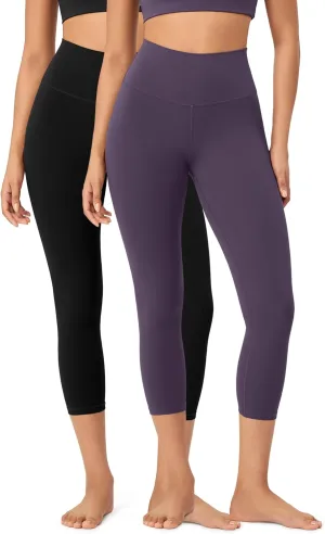 ODODOS 2-Pack Buttery Soft Lounge Yoga Leggings for Women 23" / 25" /28" High Waist Yoga Pants