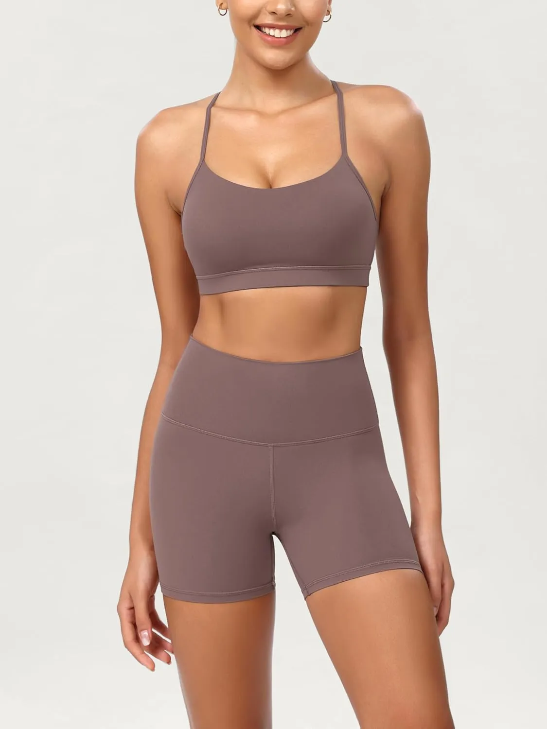 ODODOS 2-Pack Lounge Yoga Shorts for Women- 4" / 6" / 8" /10" High Waist Buttery Soft Biker Shorts