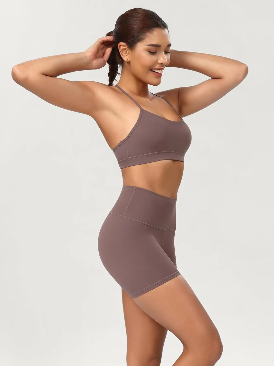 ODODOS 2-Pack Lounge Yoga Shorts for Women- 4" / 6" / 8" /10" High Waist Buttery Soft Biker Shorts