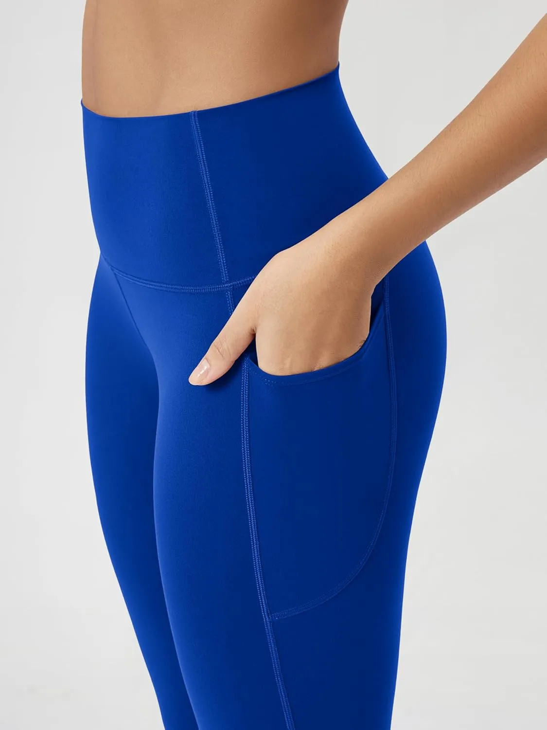 ODODOS Buttery Soft Lounge Yoga Capris with Pockets for Women, 14" / 19" / 21" High Waist Capri Leggings