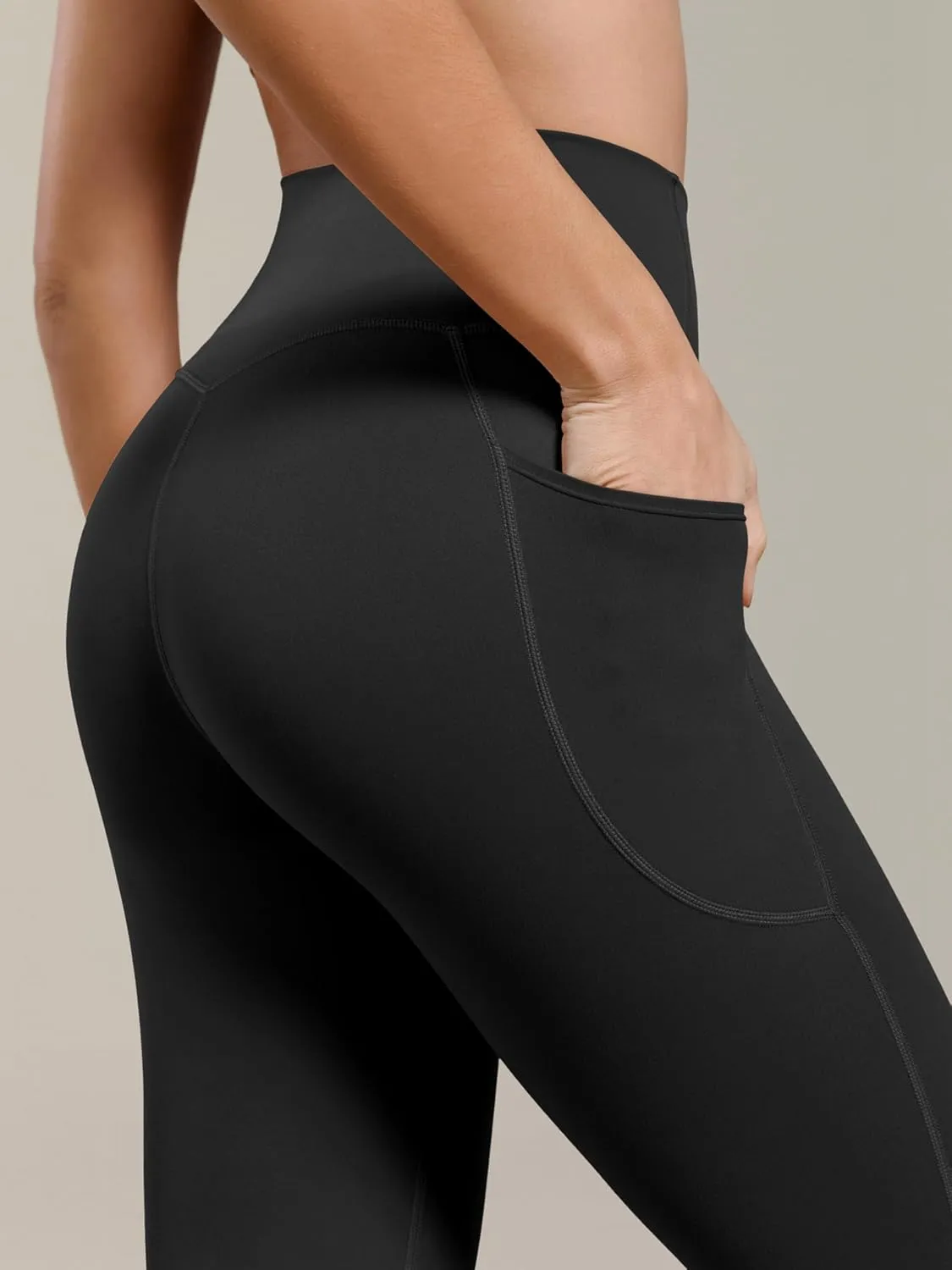 ODODOS Buttery Soft Lounge Yoga Capris with Pockets for Women, 14" / 19" / 21" High Waist Capri Leggings