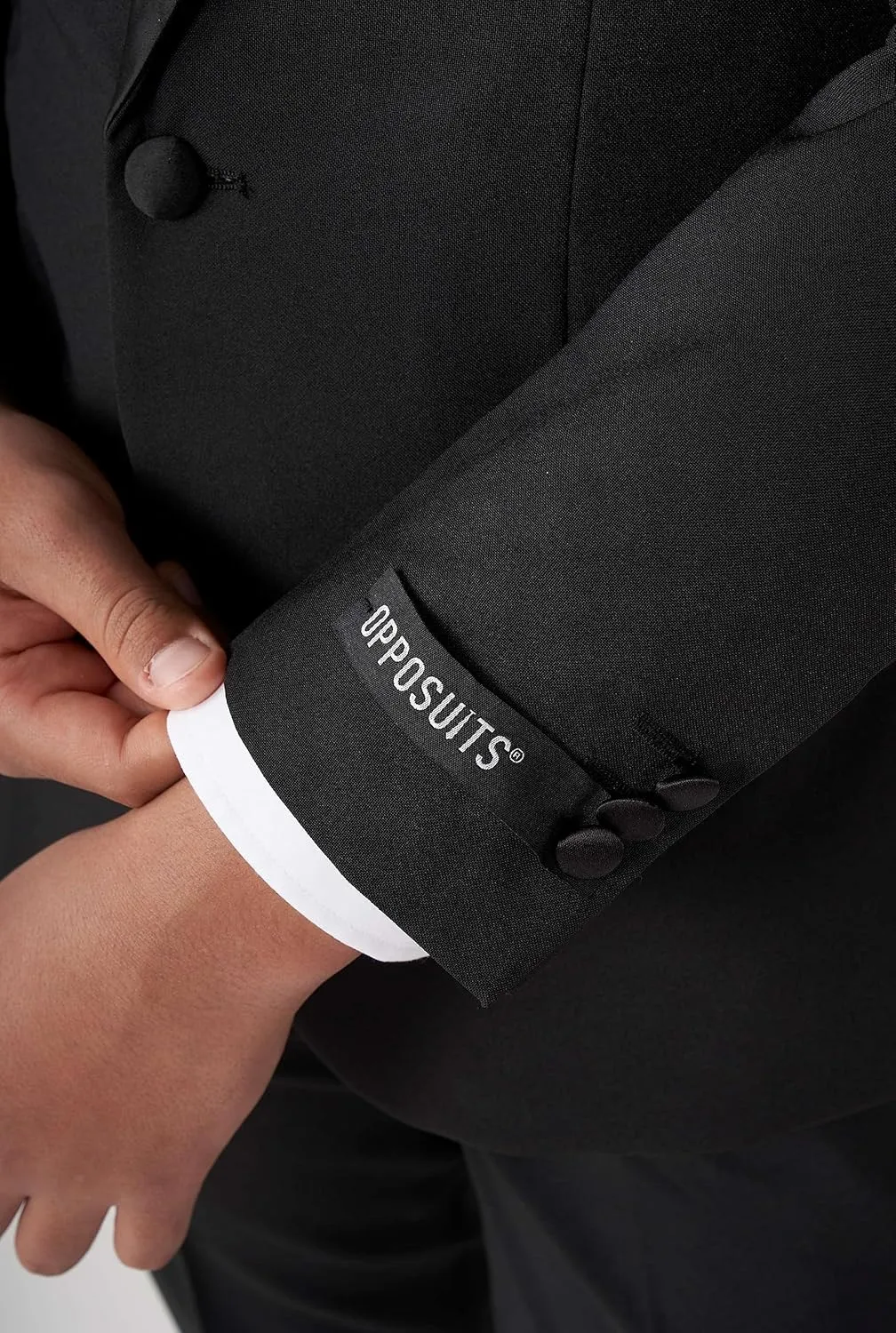 Opposuits Boys Formal Outfit - Premium Tuxedo Suit - Slim Fit -Includes Blazer, Pants and Bow Tie