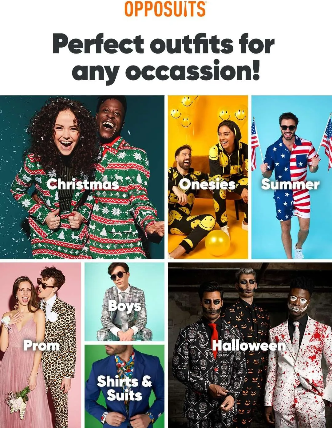 Opposuits Boys Solid Color Party Suit - Prom and Wedding Party Outfit - Including Blazer, Pants and Tie