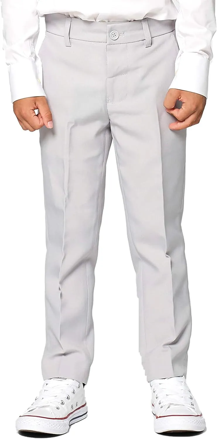 Opposuits Boys Solid Color Party Suit - Prom and Wedding Party Outfit - Including Blazer, Pants and Tie