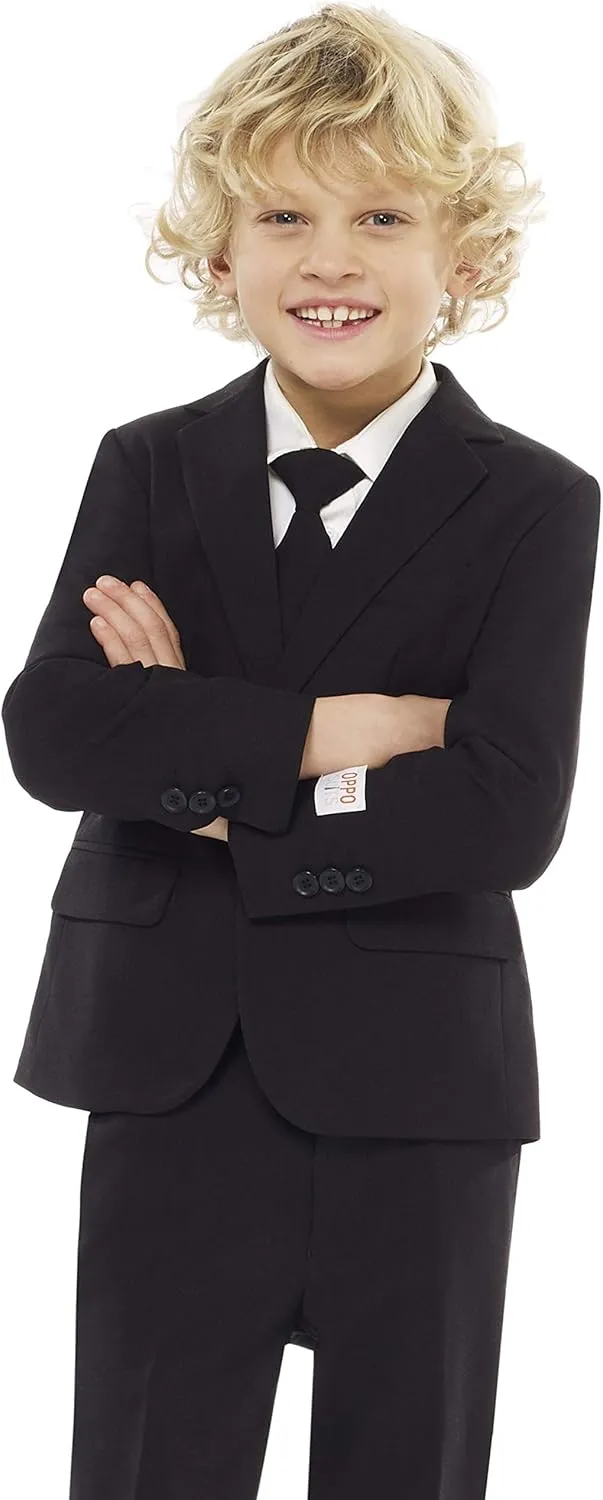 Opposuits Boys Solid Color Party Suit - Prom and Wedding Party Outfit - Including Blazer, Pants and Tie