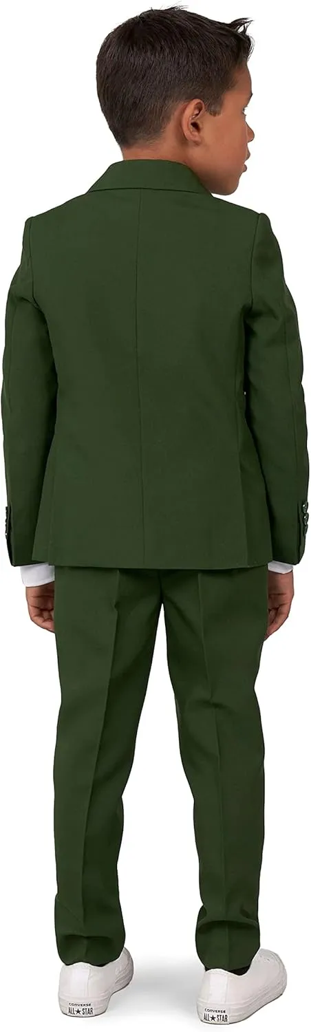 Opposuits Boys Solid Color Party Suit - Prom and Wedding Party Outfit - Including Blazer, Pants and Tie