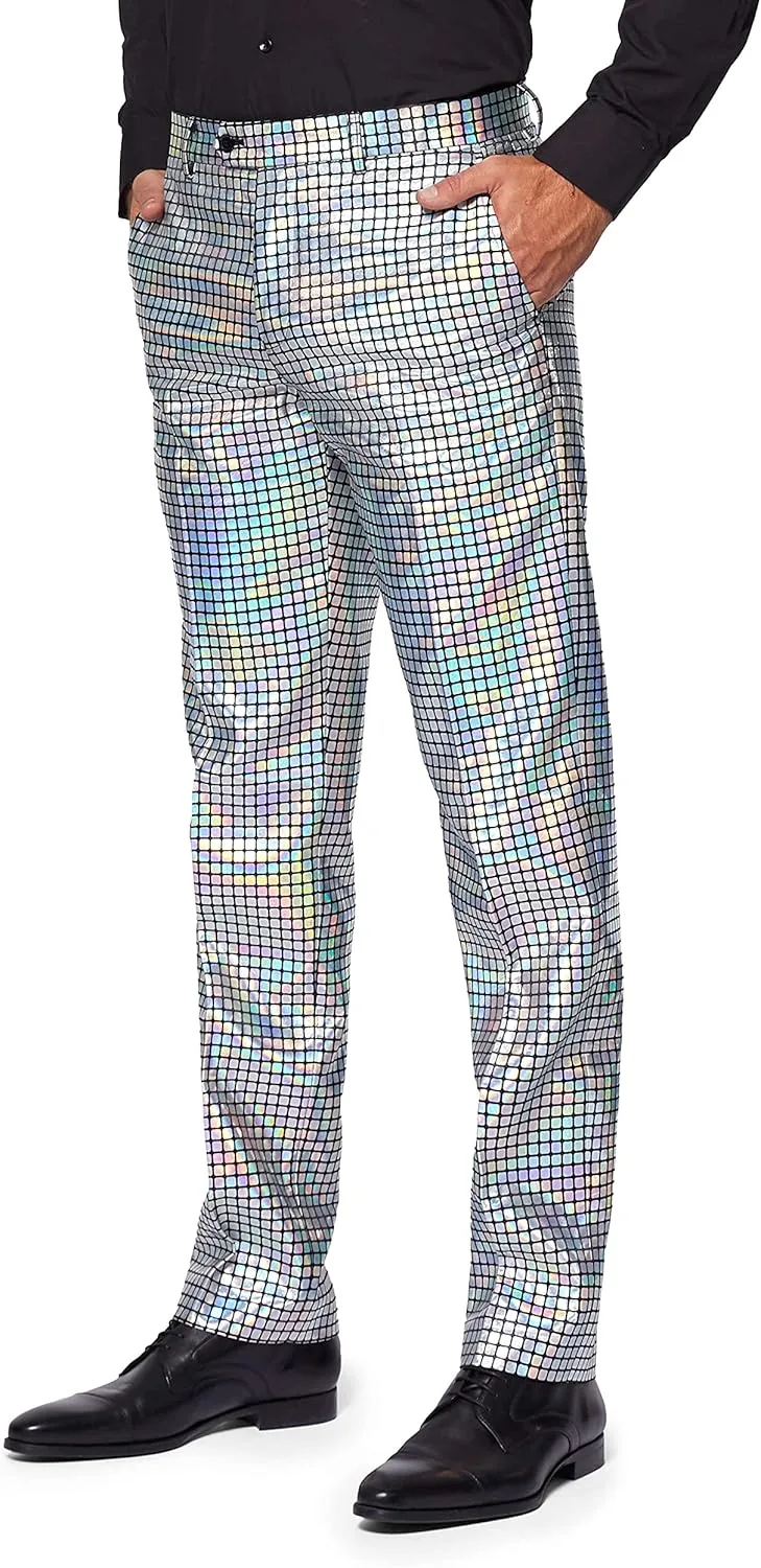Opposuits Men's Gold Party Suit - New Years and Christmas Party Costume Metallic - Includes Matching Jacket, Pants & Tie