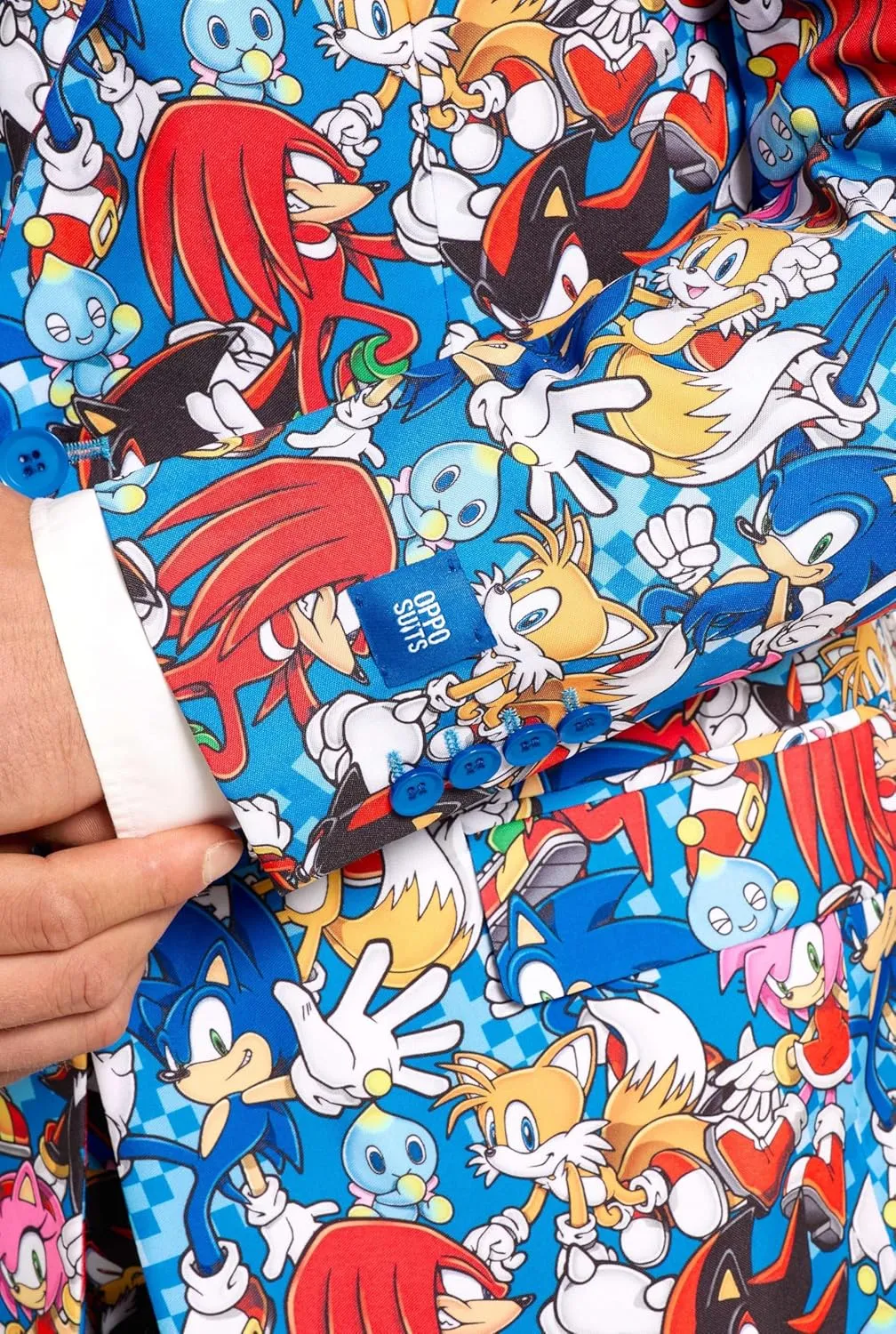 Opposuits Men's Sonic Suit - Sonic The Hedgehog Outfit - Slim Fit - Multicolor - Includes Blazer, Pants and Tie