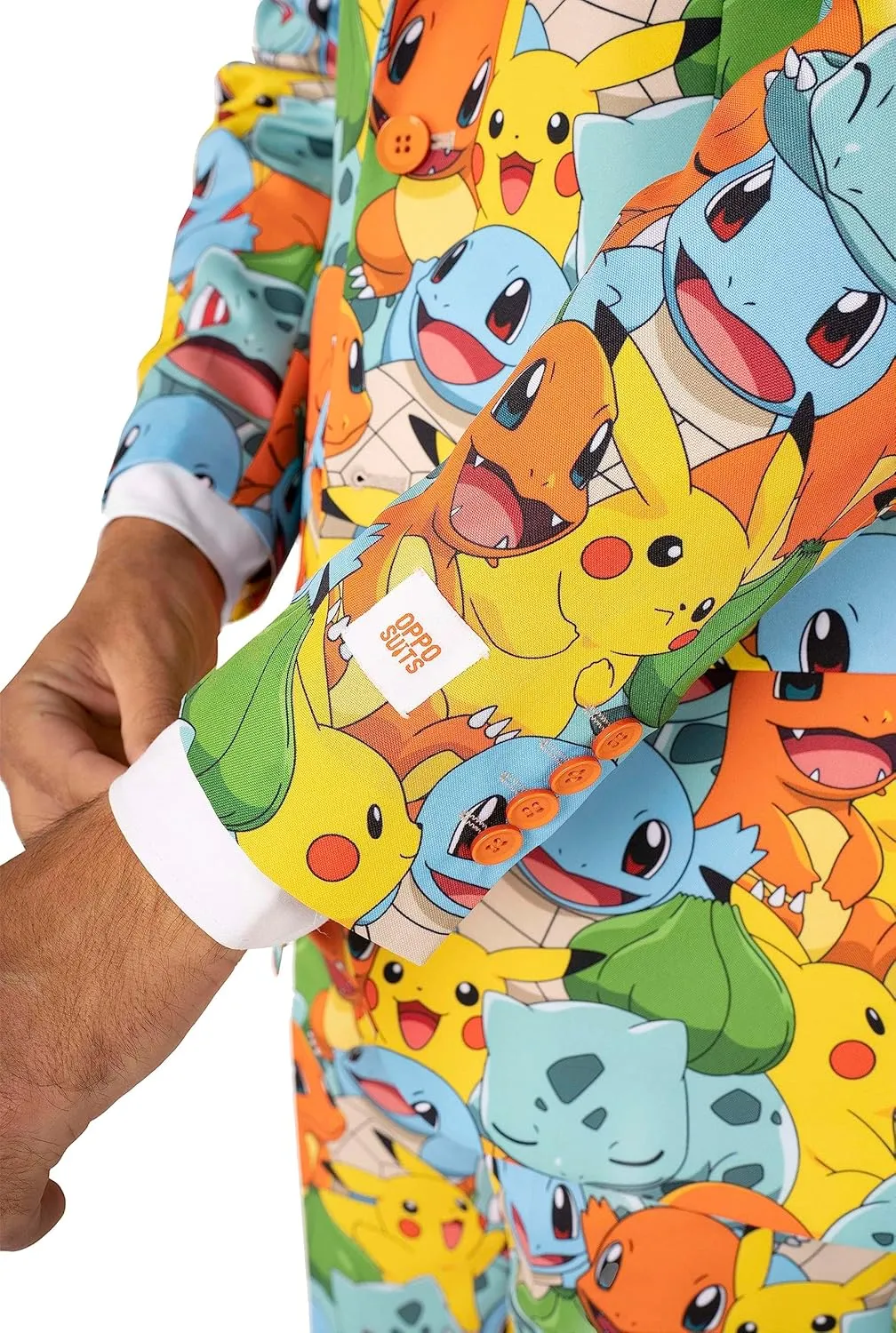 Opposuits Men's Suit - Pokmon Nintendo Switch Game Costume - Slim Fit - Multicolor - Includes Blazer, Pants and Tie