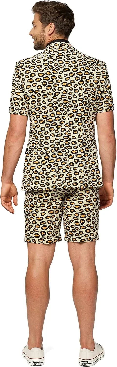 Opposuits Men's Summer Suit Outfit - Slim Fit - Includes Short Sleeved Blazer - Shorts and Tie
