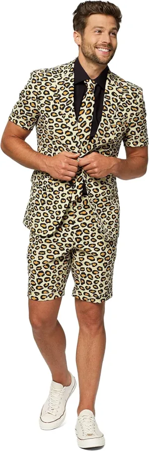 Opposuits Men's Summer Suit Outfit - Slim Fit - Includes Short Sleeved Blazer - Shorts and Tie