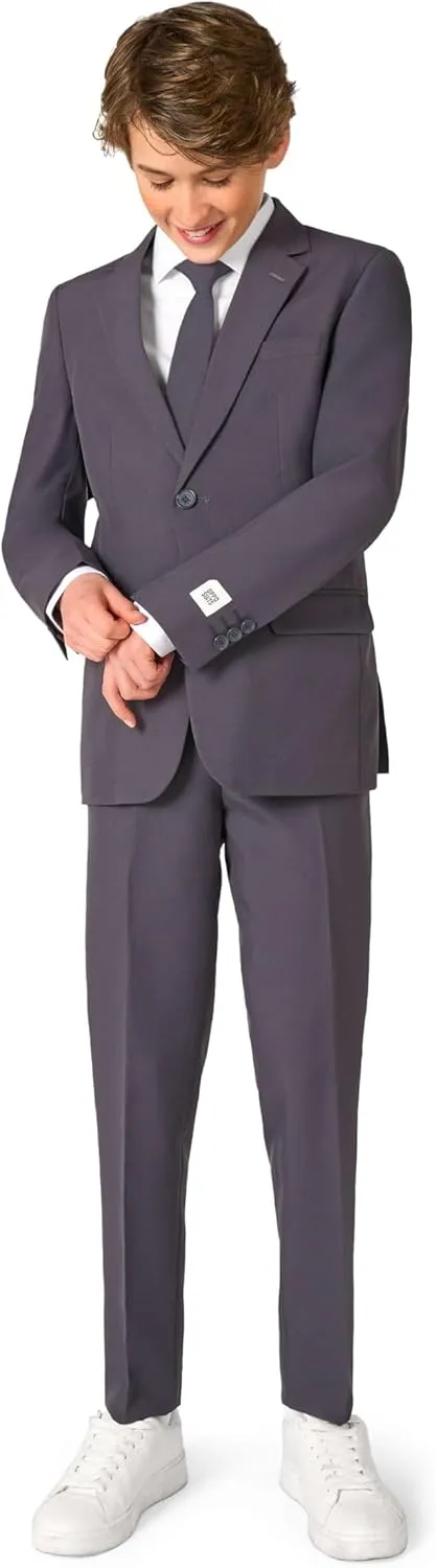 Opposuits Teen Boys Solid Color Party Suit - Prom and Wedding Party Outfit - Including Blazer, Pants and Tie