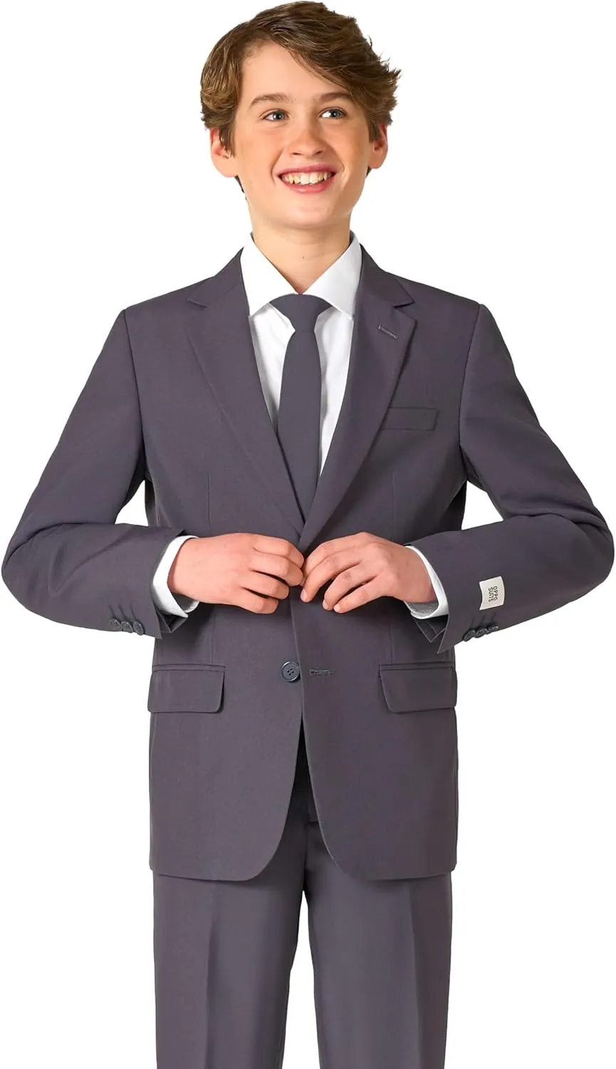 Opposuits Teen Boys Solid Color Party Suit - Prom and Wedding Party Outfit - Including Blazer, Pants and Tie
