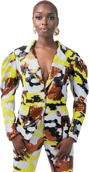 Pantora Women's Selena Sequin Blazer