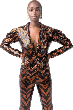 Pantora Women's Selena Sequin Blazer